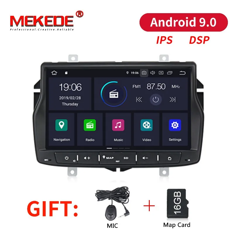 MEKEDE ips DSP Android 9 0 Автомобильный gps для Lada Vesta 2015 2018 Радио Стерео навигация Аудио