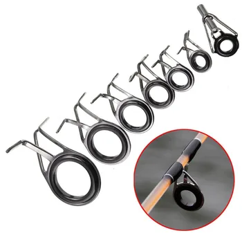 7Pcs Mixed Size Fishing Top Rings Rod Pole Repair Kit Line Guides Eyes Sets 1