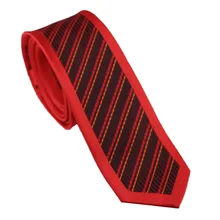 Для мужчин галстуки Дизайн границы красный с зеленым красный оранжевый коричневый в полоску микрофибры галстук узкий галстук 6 см платье рубашки Свадебные