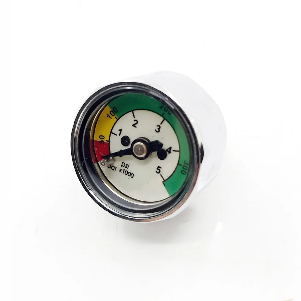 Scuba Diving Pony Bottle Pressure Gauge 1 inch Face 350 BAR/5000 PSI 7/