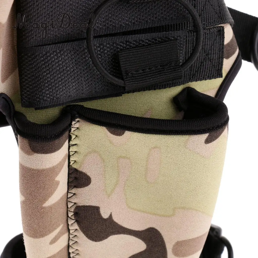 MagiDeal Adjustable Camo Neoprene Sheath Scuba Tech Dive Diving Gear Equipment