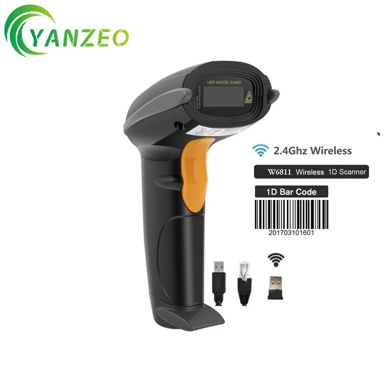Ручной проводной/беспроводной сканер штрих кода Yanzeo 1D/2D считыватель QR PDF417 для IOS