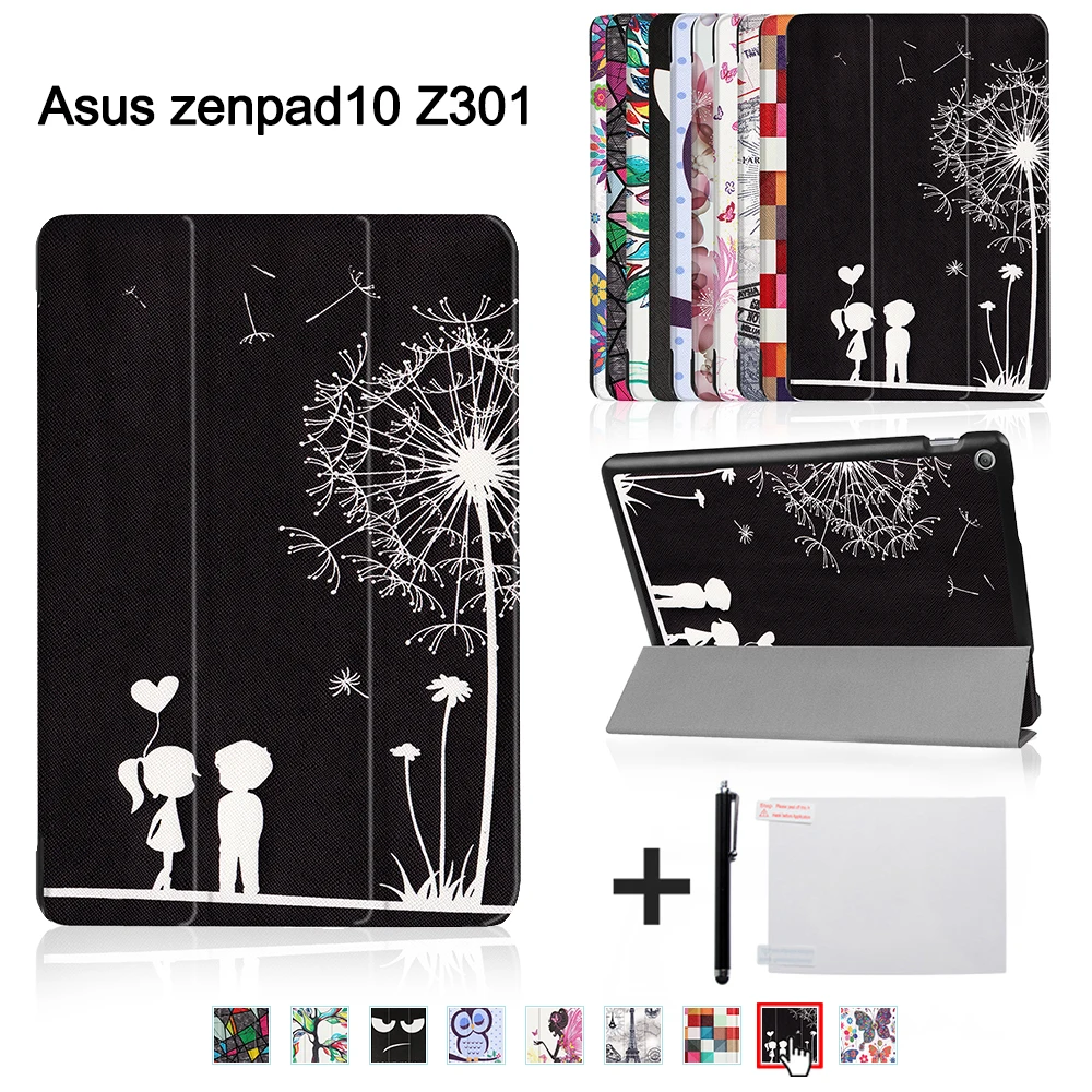 Чехол с принтом для ASUS Zenpad 10 Z301MLF Z301ML Z301 10," планшет(новинка года) Магнитный Ультратонкий чехол с подставкой+ подарок