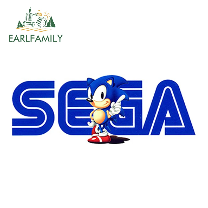 EARLFAMILY, 13 см x 4,9 см, для SEGA Sonic, винтажная наклейка с логотипом, индивидуальная, автомобильная наклейка, s, водонепроницаемая, автомобильные аксессуары, наклейка на бампер автомобиля