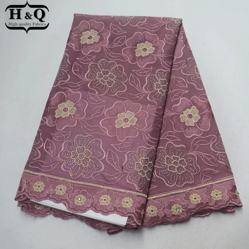 

New 5 Yards Swiss Voile Lace in Switzerland High Quality African Embroidered Lace Fabric With Stone Guipure Lace For Party Dress