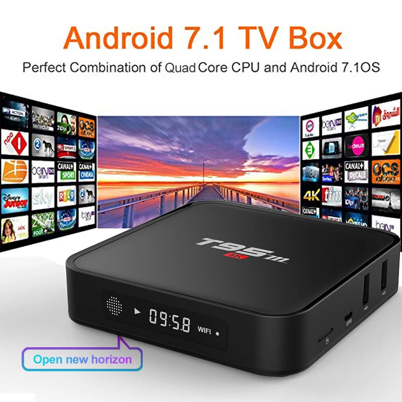 

Amlogic Stream T95M Android 7.1 TV Box 1G 8GMedia Players 2.4G WiFi Amlogic S905X Quad Core H.265 4K TV BOX