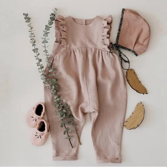 

Retail Cotton Aurumn Girl Romper Ruffles Kids Jumpsuits Ready Stock Free Shipping