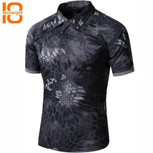 TENNEIGHT Военная тактическая футболка Летняя быстросохнущая дышащая уличная армейская камуфляжная Футболка спортивная мужская рубашка охотничья рубашка