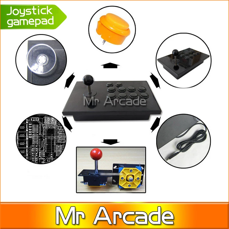 Computer PC USB arcade joystick gamepad game controller