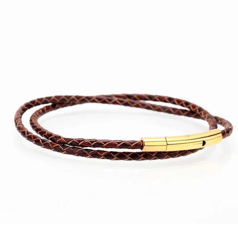 Mcllroy Genuine leather bracelet/men/women handmade 10 colors Double layer braided bracelets bangles man jewelry Valentine gifts