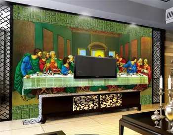 

3d room wallpaper custom photo murals non-woven wall sticker The last supper Da Vinci oil painting murals wallpaper for walls 3d