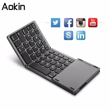 

Foldable Wireless Bluetooth Keyboard Universal Tablet Laptop Aluminum Mini Keypad for iOS/androids/windows