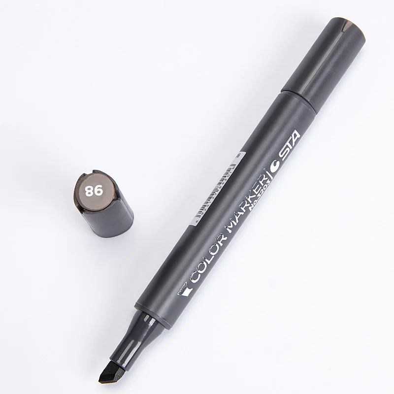 STA 1 шт. художественные маркеры с двойной головкой на спиртовой основе Маркер ручки для рисования для художественной живописи Теплый Дизайн Эскиз маркеры поставки - Цвет: STA3203-098