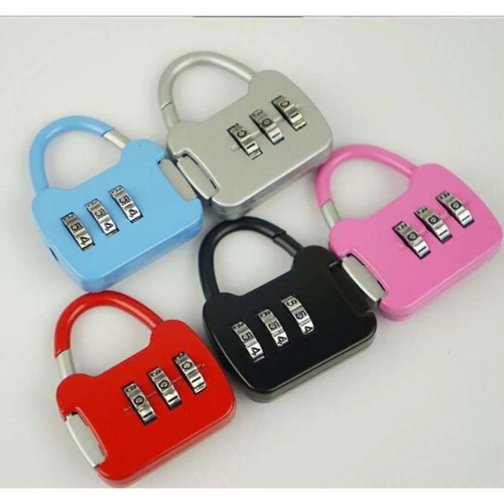 High Quality New Fashion Hot Sale 3 Digit Combination Luggage Code Lock Password Padlock Mini Suitcase | Обустройство дома