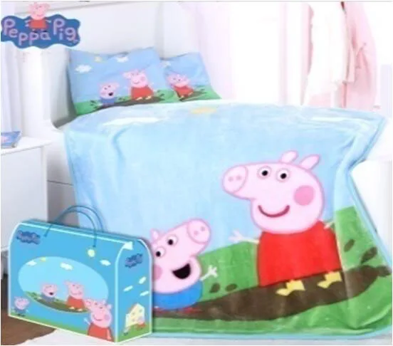 

Genuine Peppa Pig Baby cutton Blanket kids plush soft Comfortable bedding quilt peppa George mud series kids toy gift 140*110