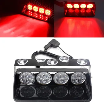 

XYIVYG 16 LED Car Truck Windshield Emergency Warning Flash Strobe Light 12V Red Dashboard Flashing Lamp 16W
