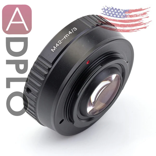 Pixco M42-M4/3 Focal Reducer Speed Booster Lens Adapter Ring Suit For M42 Lens to Micro 4/3 LUMIX GX7 GF6 GH3  OM-D E-M1