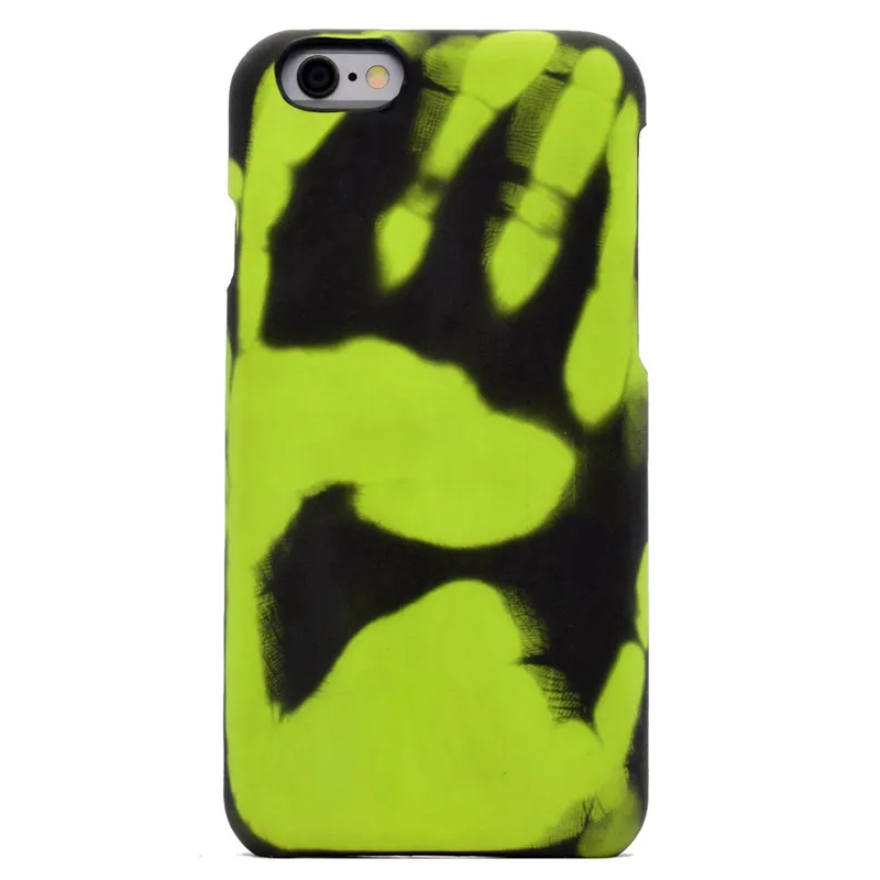 Mate PC caso del sensor térmico para iPhone 6 6s cambio de temperatura inducción suave Carcasas fundas para iPhone 7 7 Plus cubierta protectora