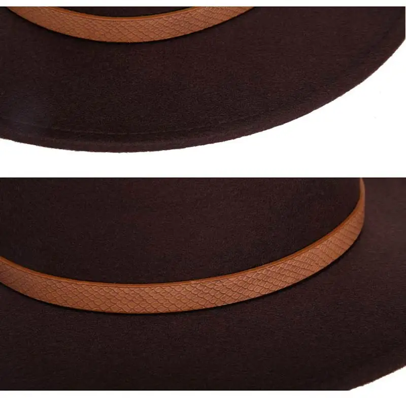 Мужская меховая шапка sombrero Классическая фетровая большого размера 60 см имитация