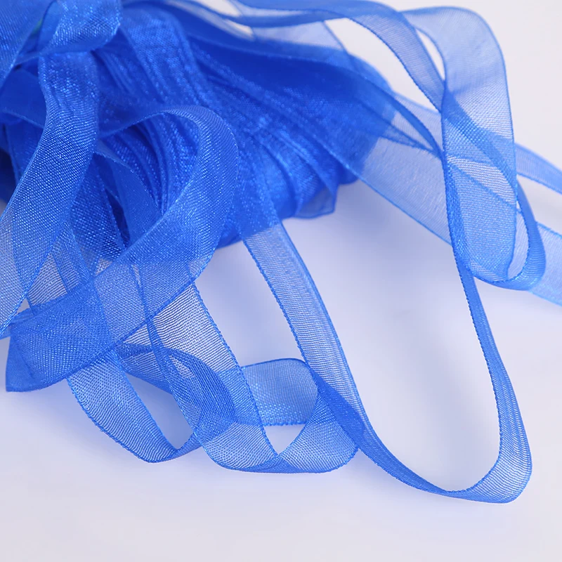 10mm 20 yard Organza Ribbon Apparel Sewing Fabric For DIY Gift Packaging Wedding Decoration Ribbon Party High Quality