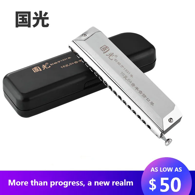 

16 Hole 64 Tone Chromatic Harmonica Armonicas Profesionales Gaita 12 48 Mouth Organ Instrumentos Instruments ABS Comb Armonica