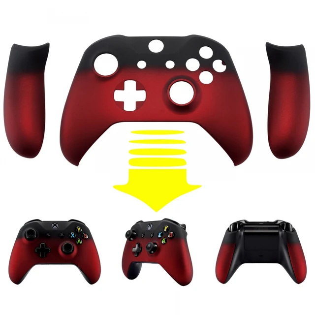 Cheap Front Shell Faceplates Side Rails for Xbox One X & One S Controller Shadow Red Cheap Front Shell Faceplates Side Rails for Xbox One X & One S Controller Shadow Red
