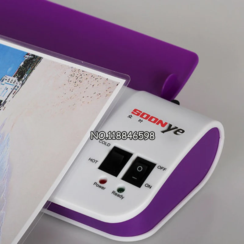 

A4 Hot and Cold Laminating Machine Document Photo Paper Cards Picture Painting Laminator for Home Office