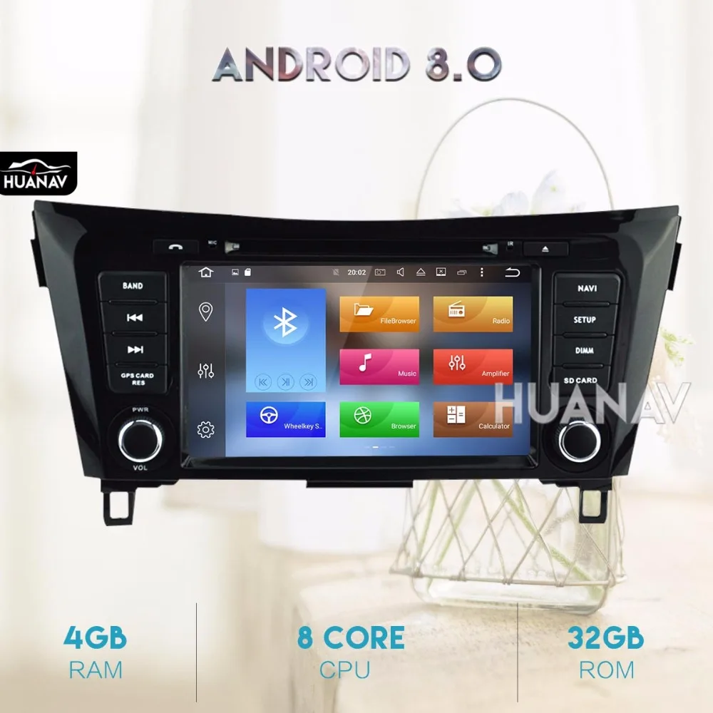 Sale In dash Car DVD multimedia player GPS navigation for Nissan X-TRAIL Qashqai Dualis Rogue 2013-2017 Android 8.0 auto stereo 2
