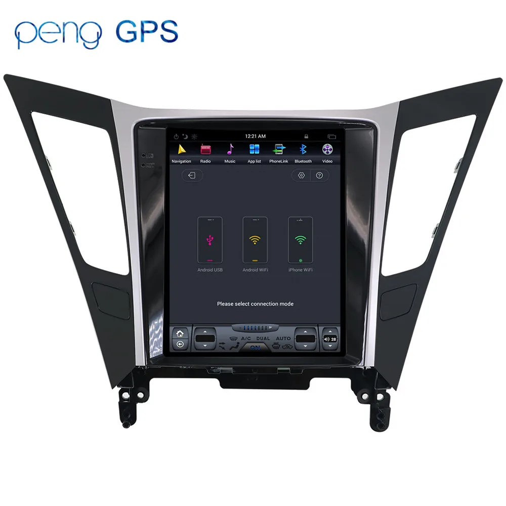 Perfect 13.8" Tesla style Android 7.1 2GB 32 or 64GB Car Radio GPS Headunit For Hyundai Sonata 2012 2013 2014 Auto Audio FM 1
