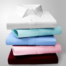 Мужские однобортные платья с длинными рукавами классические деловые рубашки Camisa, однотонные рубашки из бамбукового волокна ярких цветов