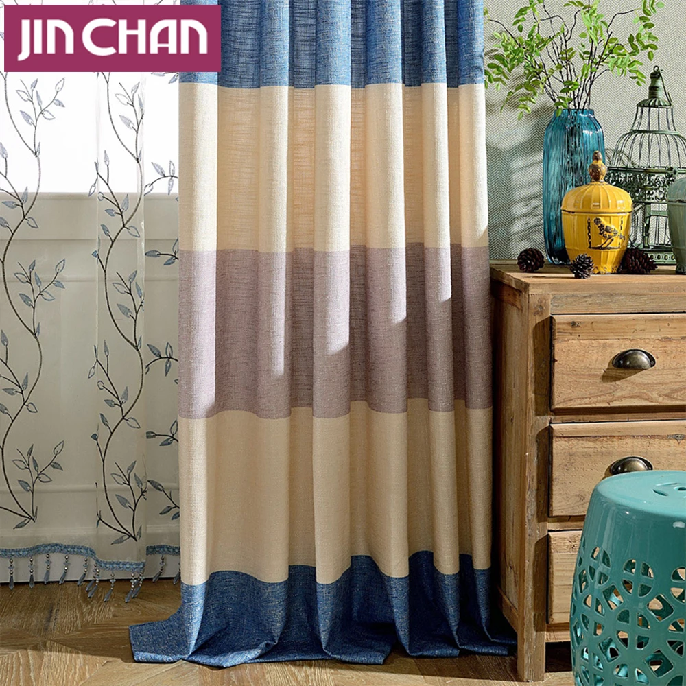 Online kopen wholesale gestreepte stof gordijnen uit china ...