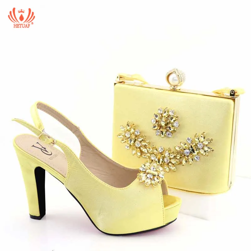 

New Italian Shoes and Bags To Match Shoe with Bag Decorated with Rhinestone Shoes and Bag Set African Sets 2019 Party High Heels