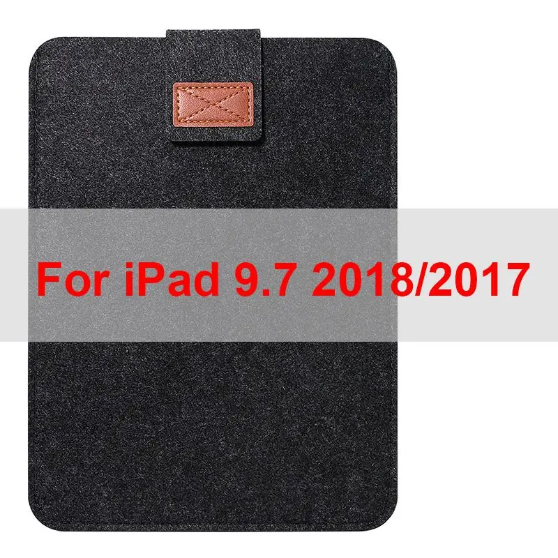Фетровый чехол для iPad 7th 10,2 Mini 5/4 Air 3 2 Pro 12,9 11 10,5 9,7, легкий защитный чехол для переноски - Цвет: for 9.7 2017 2018