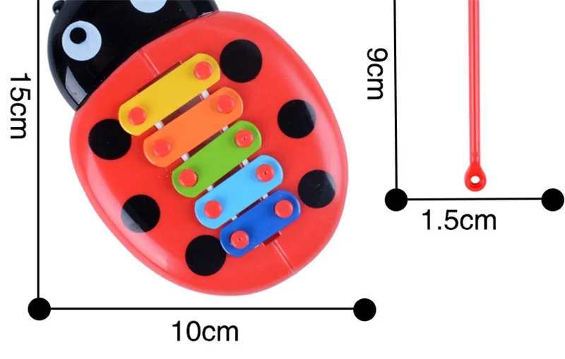 8-Note игрушки, музыкальные инструменты ударные дети музыка милый мультфильм Inset Beetle Детские Игрушки для раннего развития детей