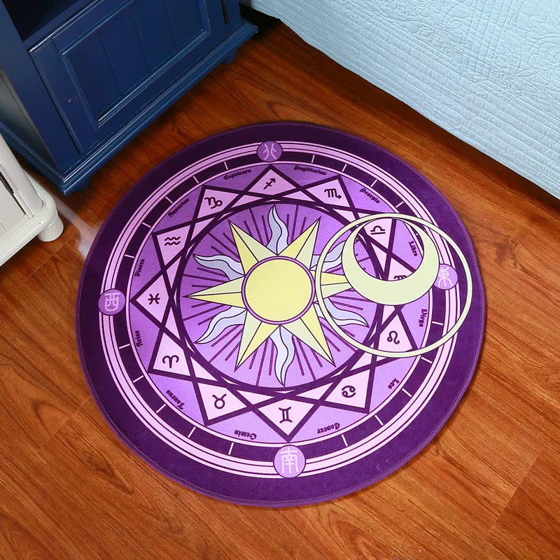 Дети Спальня Ковры мультфильм розовый Сакура магический круг детей круглый играть Ковры компьютерное кресло подвесные корзины головоломки коврики