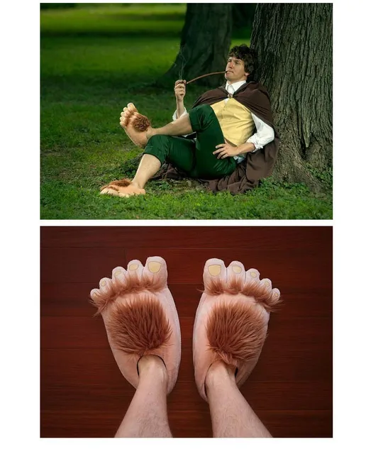 The Hobbit An Unexpected Journey Adult Plush Furry Feet Slippers– Seven  Times Six