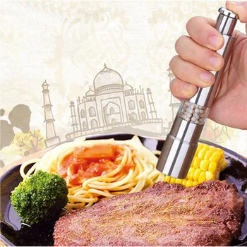 

Stainless Steel Portable Thumb Push Salt Pepper Grinder Spice Sauce Mill Grind Stick Kitchen tool Cooking Tools