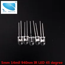 20 шт./партия 5 мм 14mil инфракрасный ИК светодиодный ночного видения 940nm Невидимый диод 45 градусов светодиодный светильник 15 метров