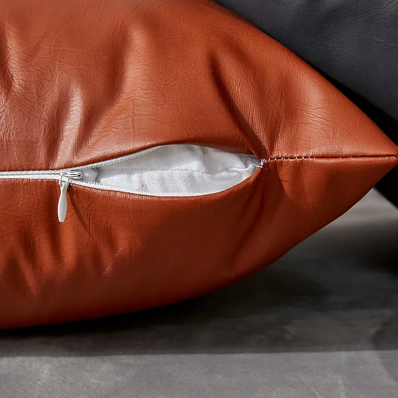 Cushion Cover Luxury Pillow Case 45*45 Sofa Decorative PU Leather Cushion Cover For Living Room Kussenhoes Bedroom Car Decor New Cushion Cover Luxury Pillow Case 45*45 Sofa Decorative PU Leather Cushion Cover For Living Room Kussenhoes Bedroom Car Decor New