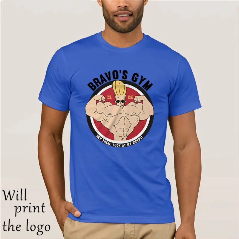 Johnny Bravo's Gym Футболка Привет из игры Look At My бицепс Спорт с символикой мультфильмов