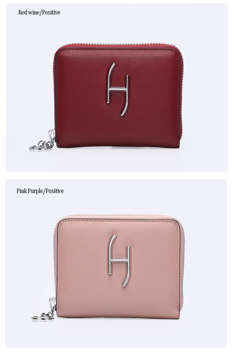 Famous Design Womens Wallets Zipper Clutch Coin Purse Bifold Hasp Short Card Dollar Bag 100% Top Quality Cow Genuine Leather    H10543011-x (4)