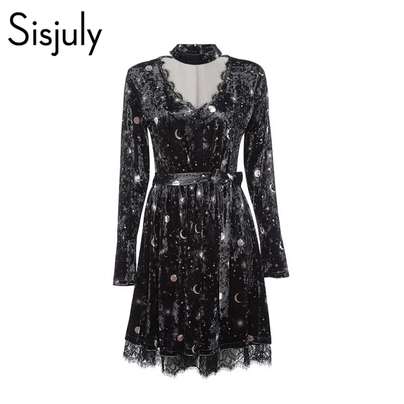 black dress with stars and moons