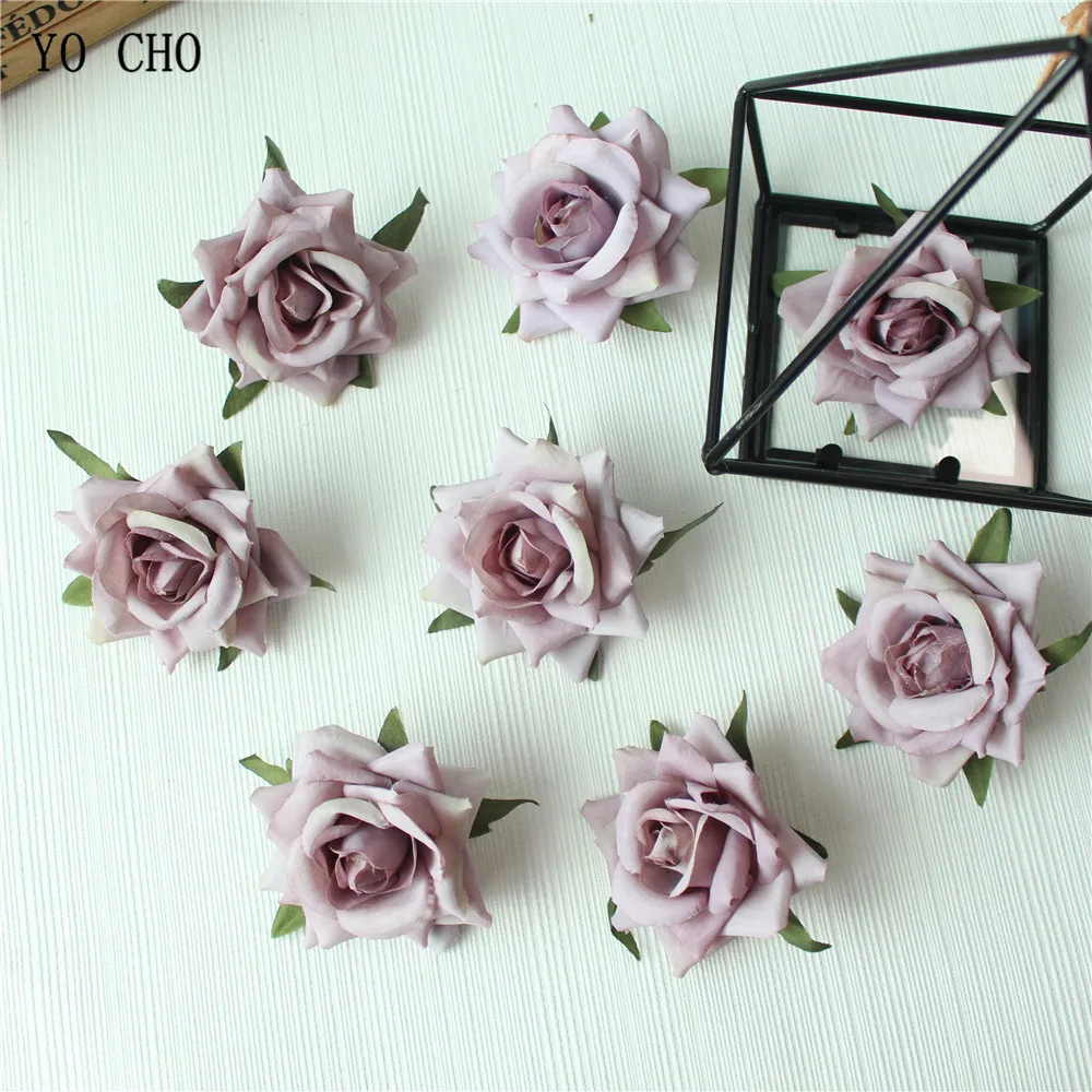 Rose Artificial Flower Head White Pink Silk Peony Wedding Party Decoration DIY Decorative Fake Flower  (40)