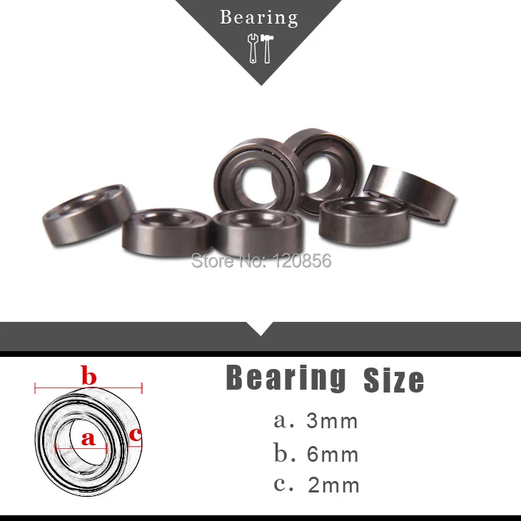10 шт. радиальные шарикоподшипники 3x6x2 мм|rc bearing|bearing rcremote controls for toys |