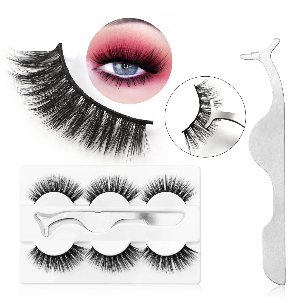 MAGEFY-3-pairs-pack-3D-Mink-Eyelashes-Crisscross-Thick-natural-false-eyelashes-extension-with-Eyelash-Tweezers
