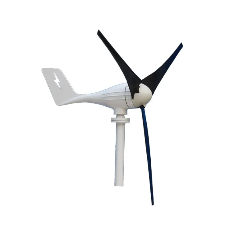 

600W 12 V 24 Volt 3 Nylon Fiber Blades Horizontal Wind Turbines Generator Power Windmill Energy Charger Kit Home Black Tool