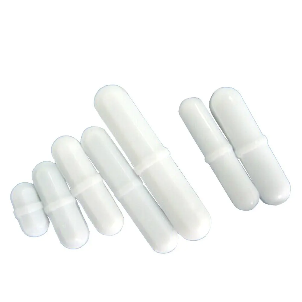 Anel de Ptfe Barra de Agitação Barras de Agitação sem Pivô Pacote de 10 Laboratório Magnética Planície Branco Spinbars C8x35mm 4 Magnética Planície Barras de Agitação sem Pivô