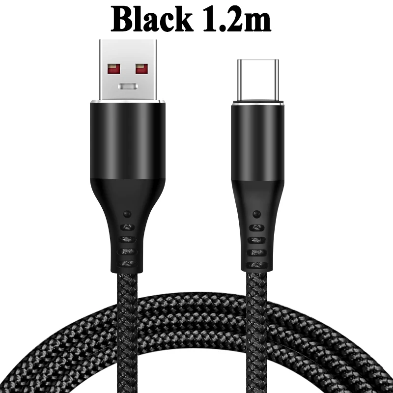 5А телефонный кабель для Xiaomi type C 6 6X8 Se Max Mix 2 3 5X 5S Ksiomi штекер зарядного устройства адаптер Xiomi Xaomi 5S Plus 5C супер быстрая линия - Тип штекера: Black 1.2m