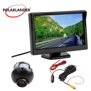 

Night Vision Plug-In Rear Cam Reversing Camera Parking Monitor HD Desktop 5 Inch TFT Screen 18.5mm LED Bus/Car With Lamp 12-24V