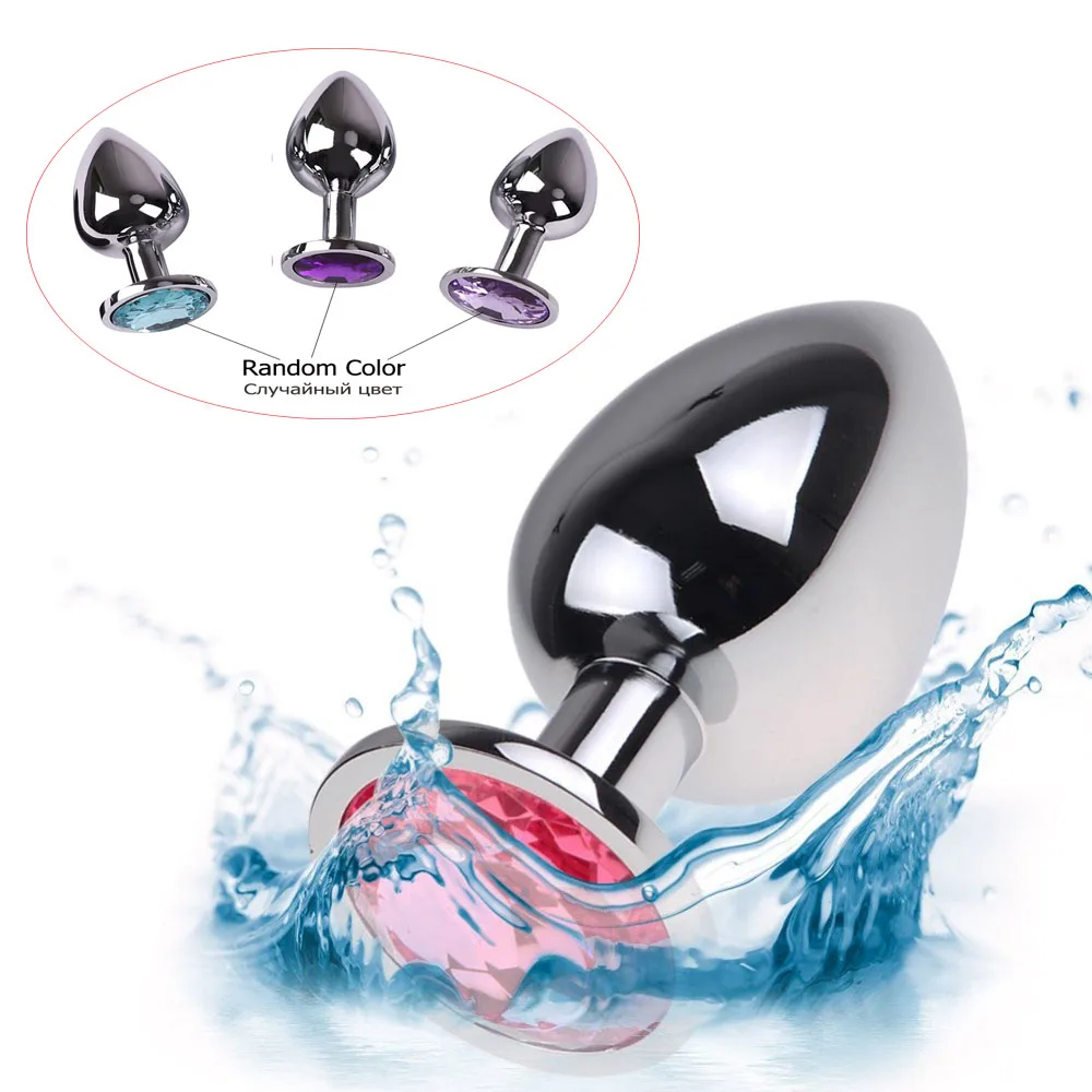 Anal Plug Stainless Steel Metal Toy 2 Sizes For Choose Crystal Jewelry Plug/Prostate Massager Couple Erotic Accessories | Красота и
